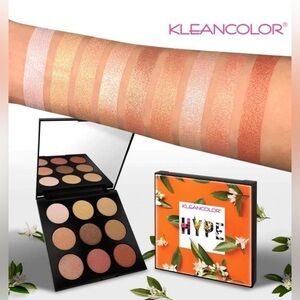 KleanColor Hype Highlighter 9 color palette BRAND NEW CRUELTY FREE!